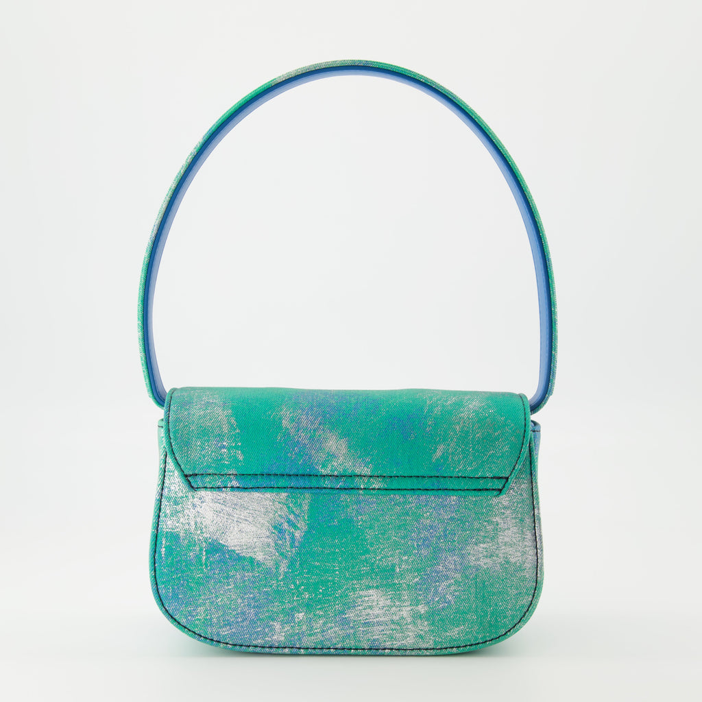 Turquoise bag, denim bag, Diesel accessories, spring-summer collection, statement bag