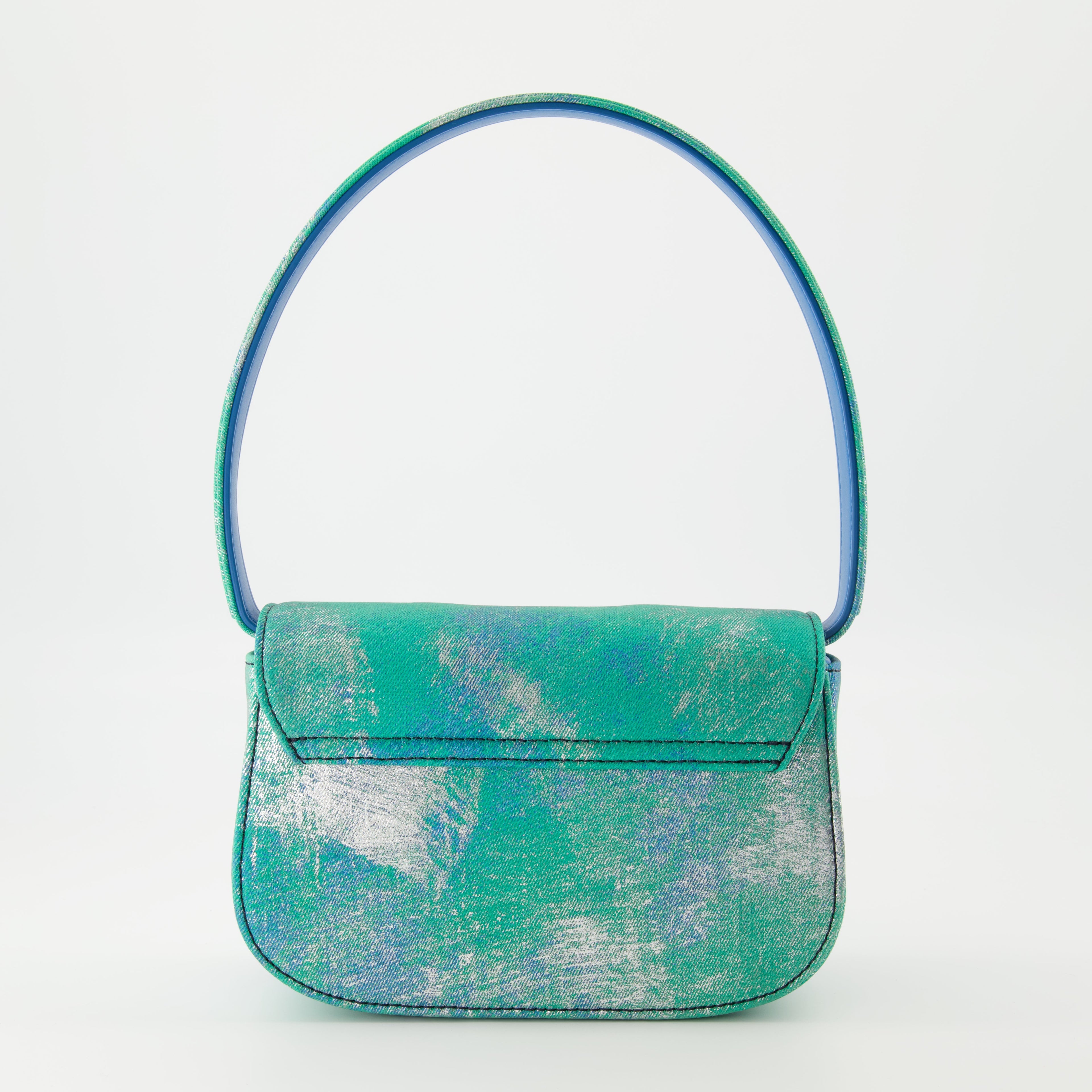 Turquoise bag, denim bag, Diesel accessories, spring-summer collection, statement bag