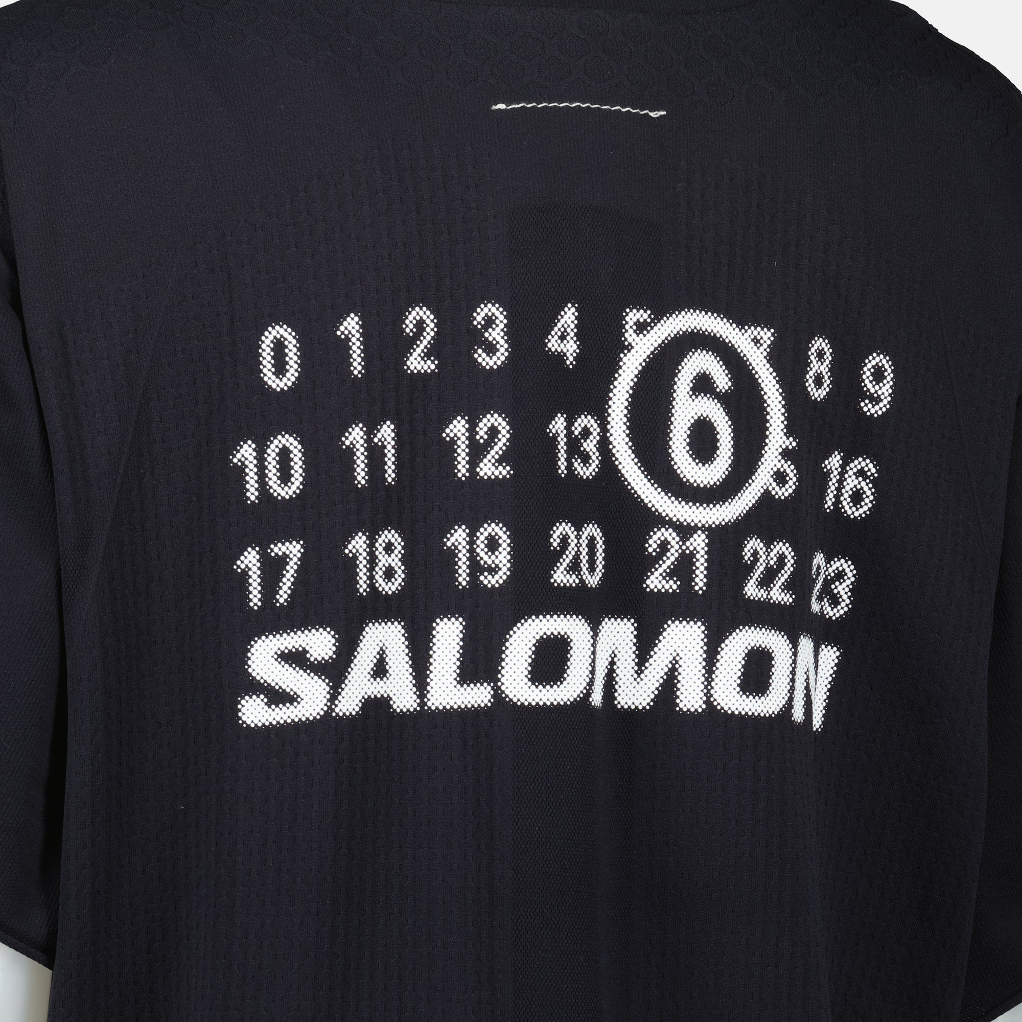 MM6 x Salomon T-Shirt, Black T-Shirt, Wide Fit T-Shirt, Logo Printed Tee, Nylon Shirt