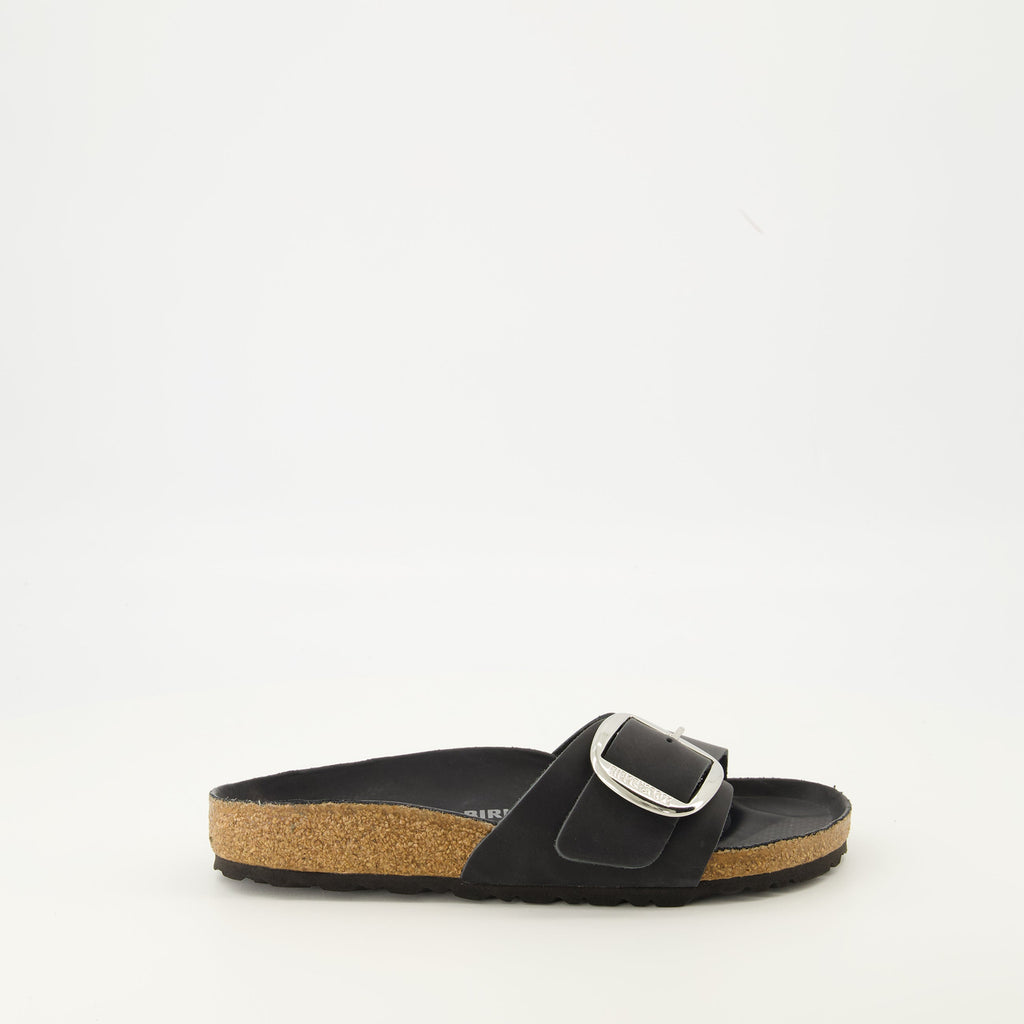 Birkenstock sandals, Madrid Big Buckle, oiled leather footwear, comfortable sandals, adjustable strap sandals