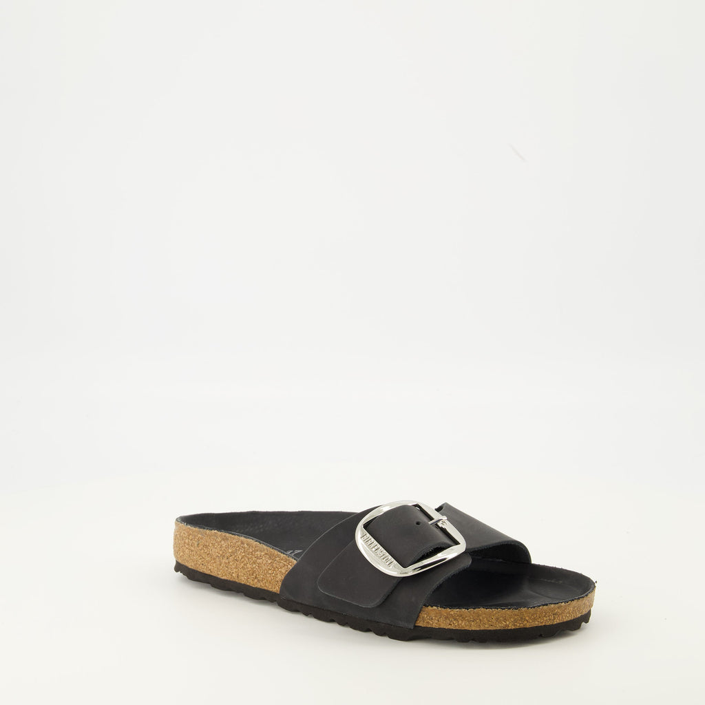 Birkenstock sandals, Madrid Big Buckle, oiled leather footwear, comfortable sandals, adjustable strap sandals