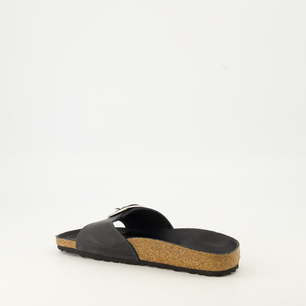 Birkenstock sandals, Madrid Big Buckle, oiled leather footwear, comfortable sandals, adjustable strap sandals