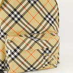 Burberry backpack, check pattern bag, adjustable straps, canvas backpack, stylish everyday backpack