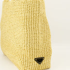 Imagen de bolsa de mano de crochet beige de Prada para mujeres - Temporada Primavera-Verano 2025 - Vista de detalle 2