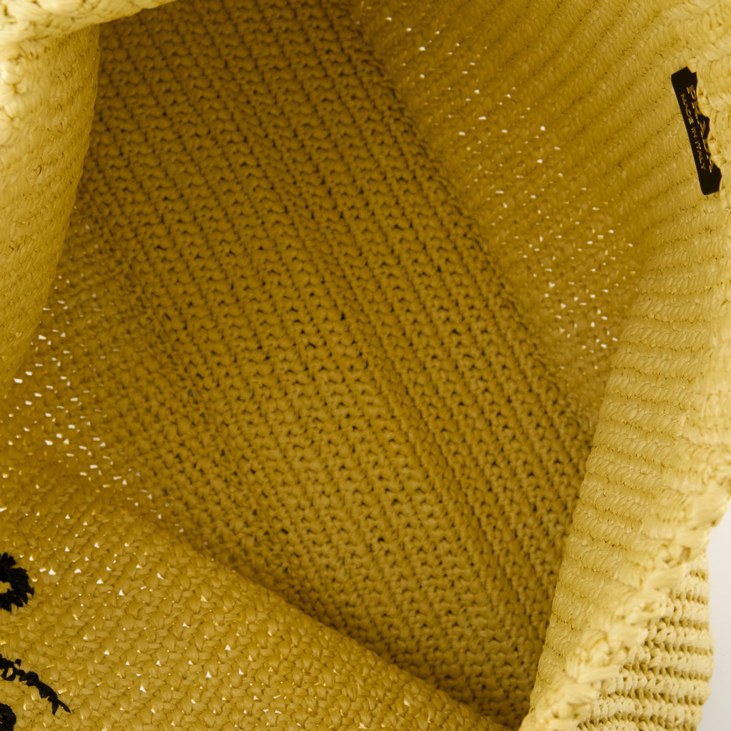 crochet tote bag, Prada bag, beige tote, Spring-Summer collection, luxury accessories