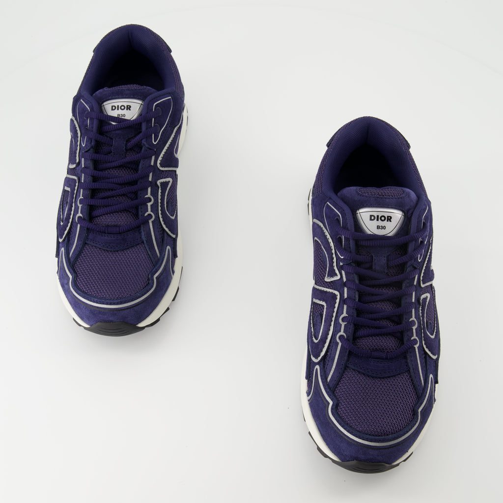 Dior Baskets B30, navy sneakers, luxury footwear, designer sneakers, technical fabric shoes