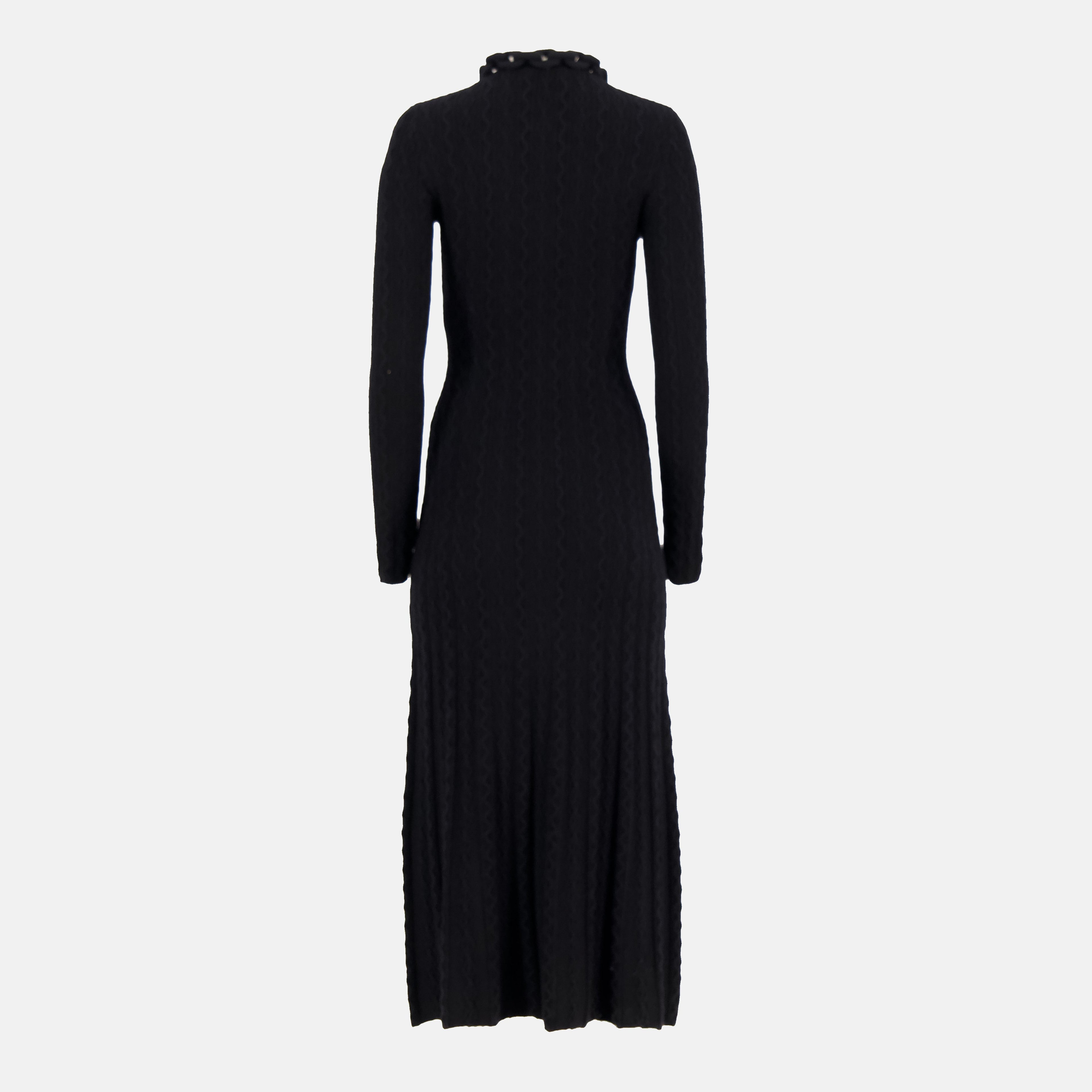 Rabanne dress, black dress, wool cashmere dress, long dress, Autumn-Winter 2025