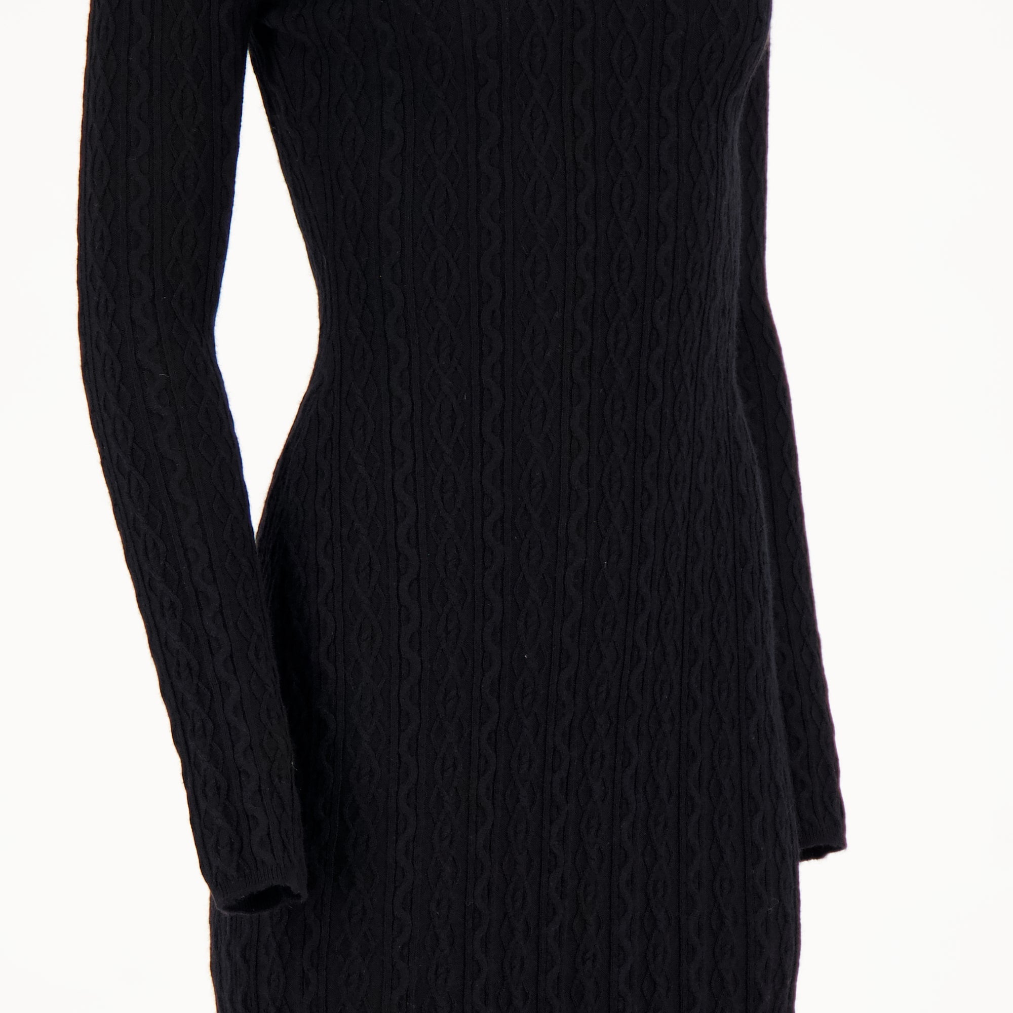Rabanne dress, black dress, wool cashmere dress, long dress, Autumn-Winter 2025