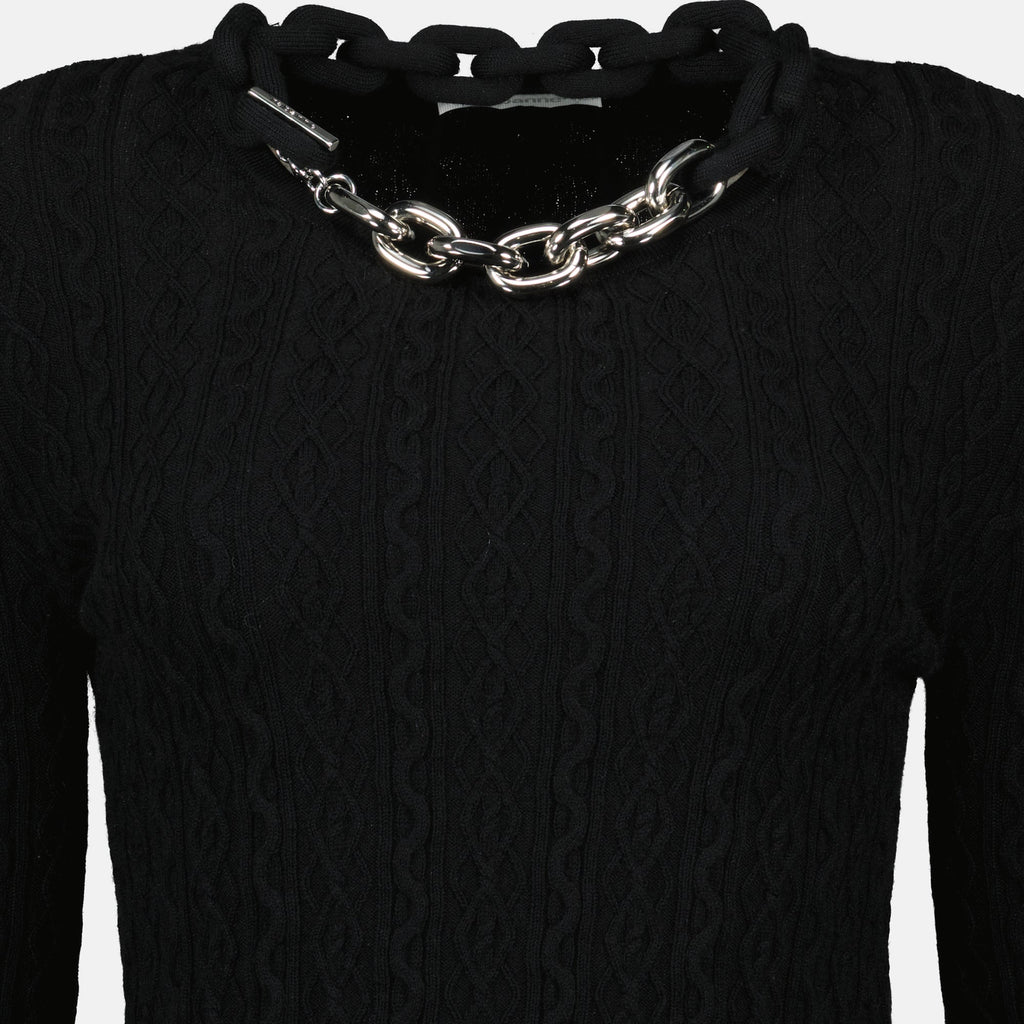 Rabanne dress, black dress, wool cashmere dress, long dress, Autumn-Winter 2025