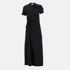 Image of Long Black Dress by Rabanne for Women - Season Autumn-Winter 2025 - Front View