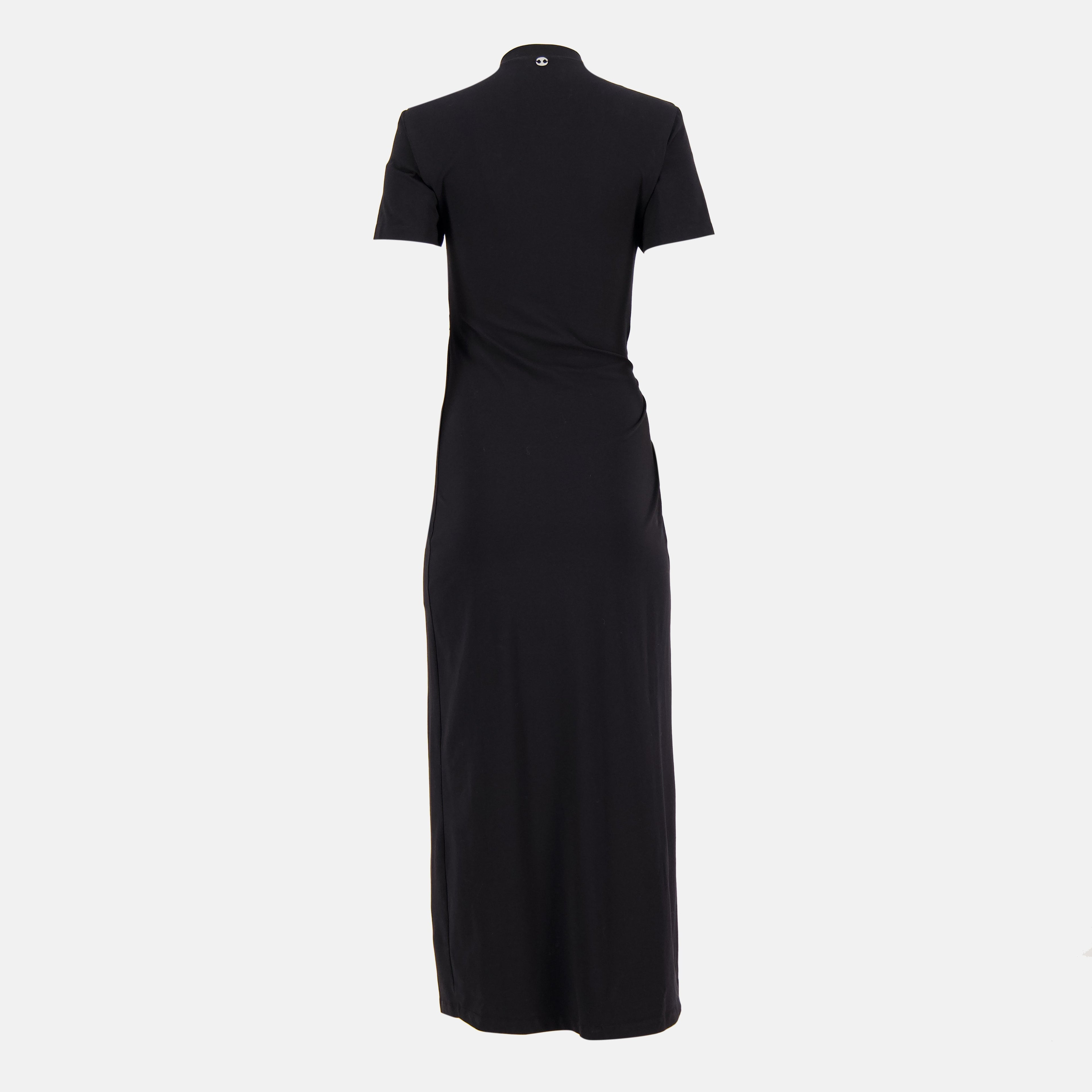 black dress, Rabanne, fitted dress, metallic details, Autumn Winter 2025