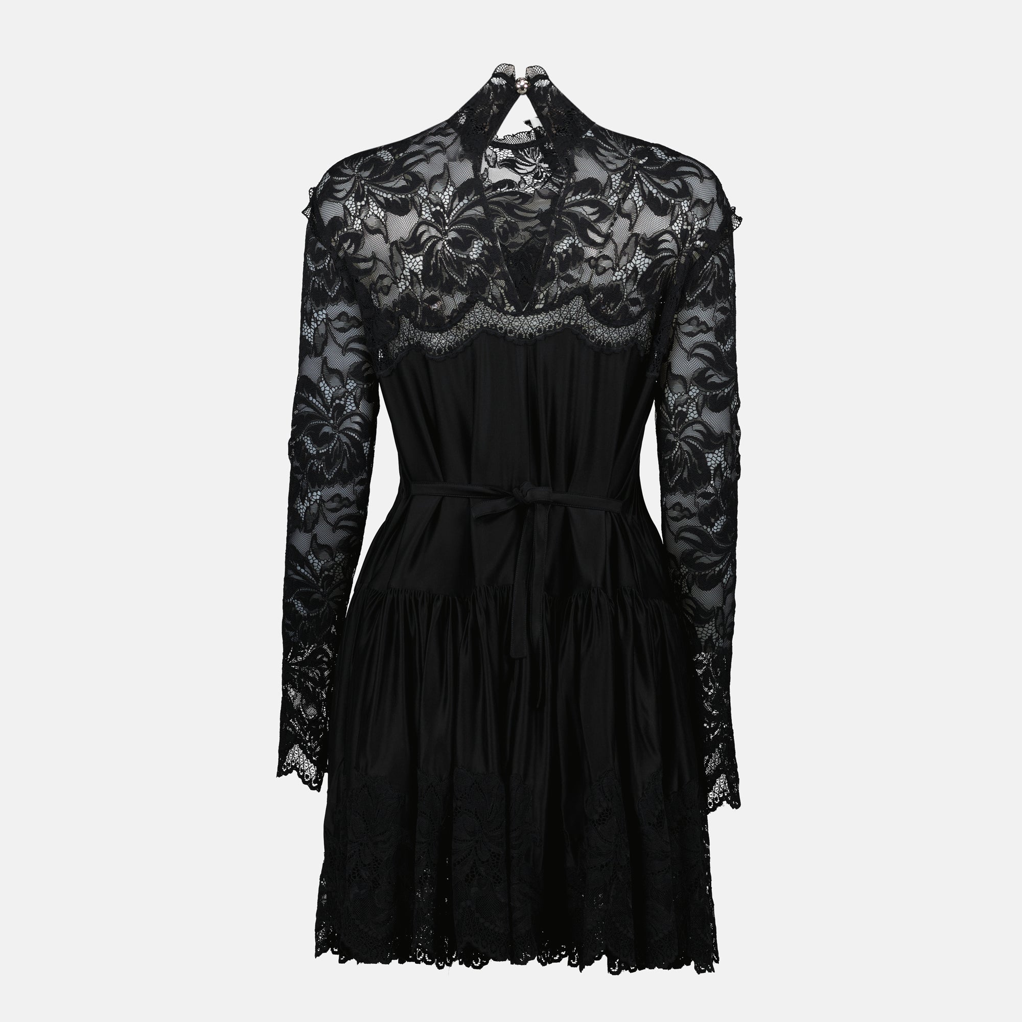 black lace dress, Rabanne dress, short dress, fall winter fashion, elegant womenswear