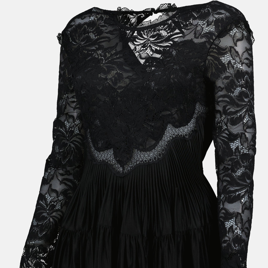 black lace dress, Rabanne dress, short dress, fall winter fashion, elegant womenswear