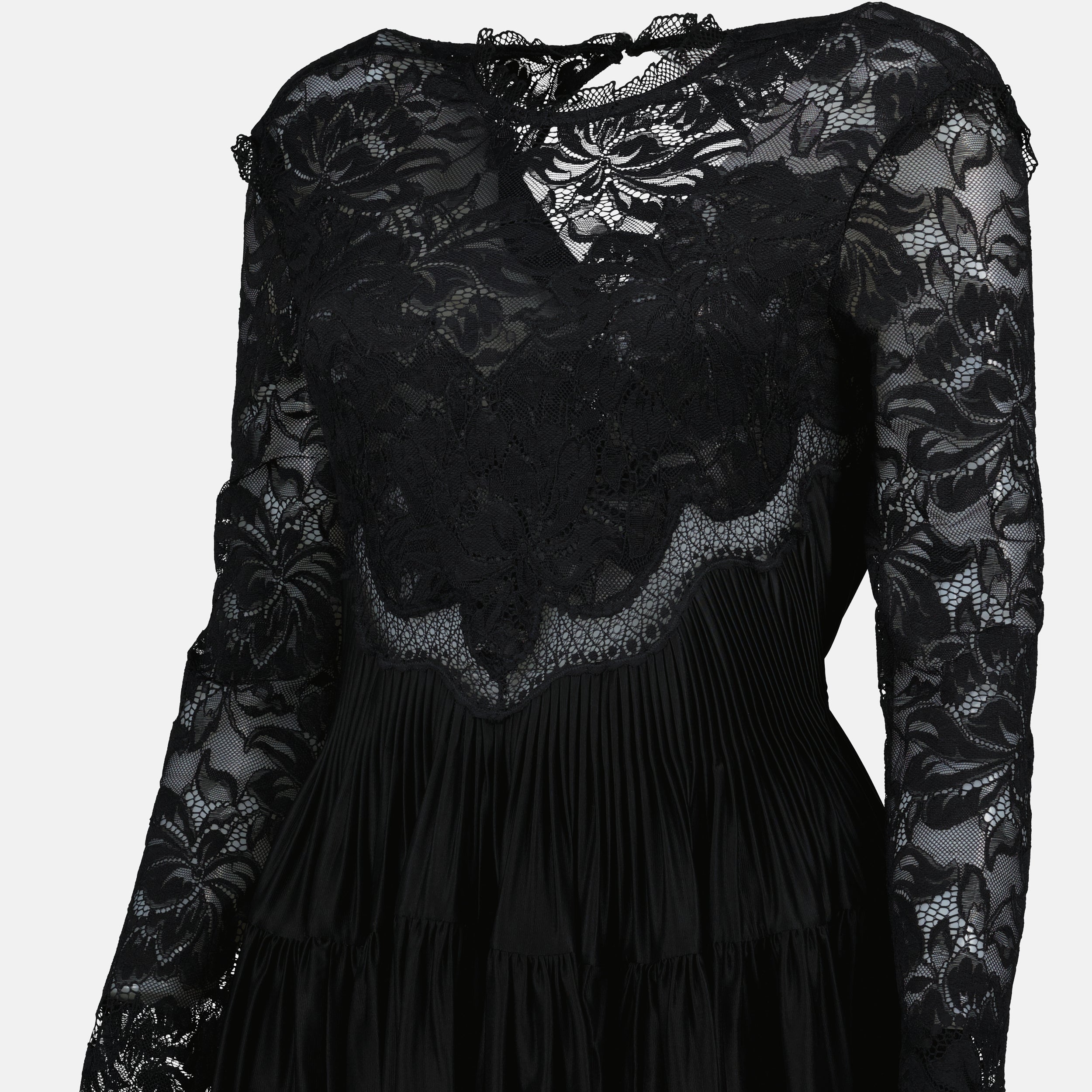 black lace dress, Rabanne dress, short dress, fall winter fashion, elegant womenswear