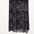 black lace dress, Rabanne dress, Autumn-Winter collection, bardot neckline dress, long sleeve dress