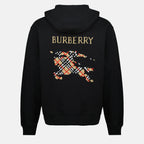 Image of Knight Black Hoodie by Burberry for Men - Season Autumn-Winter 2025 - Product detail view 1