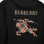 Image of Knight Black Hoodie by Burberry for Men - Season Autumn-Winter 2025 - Product detail view 2