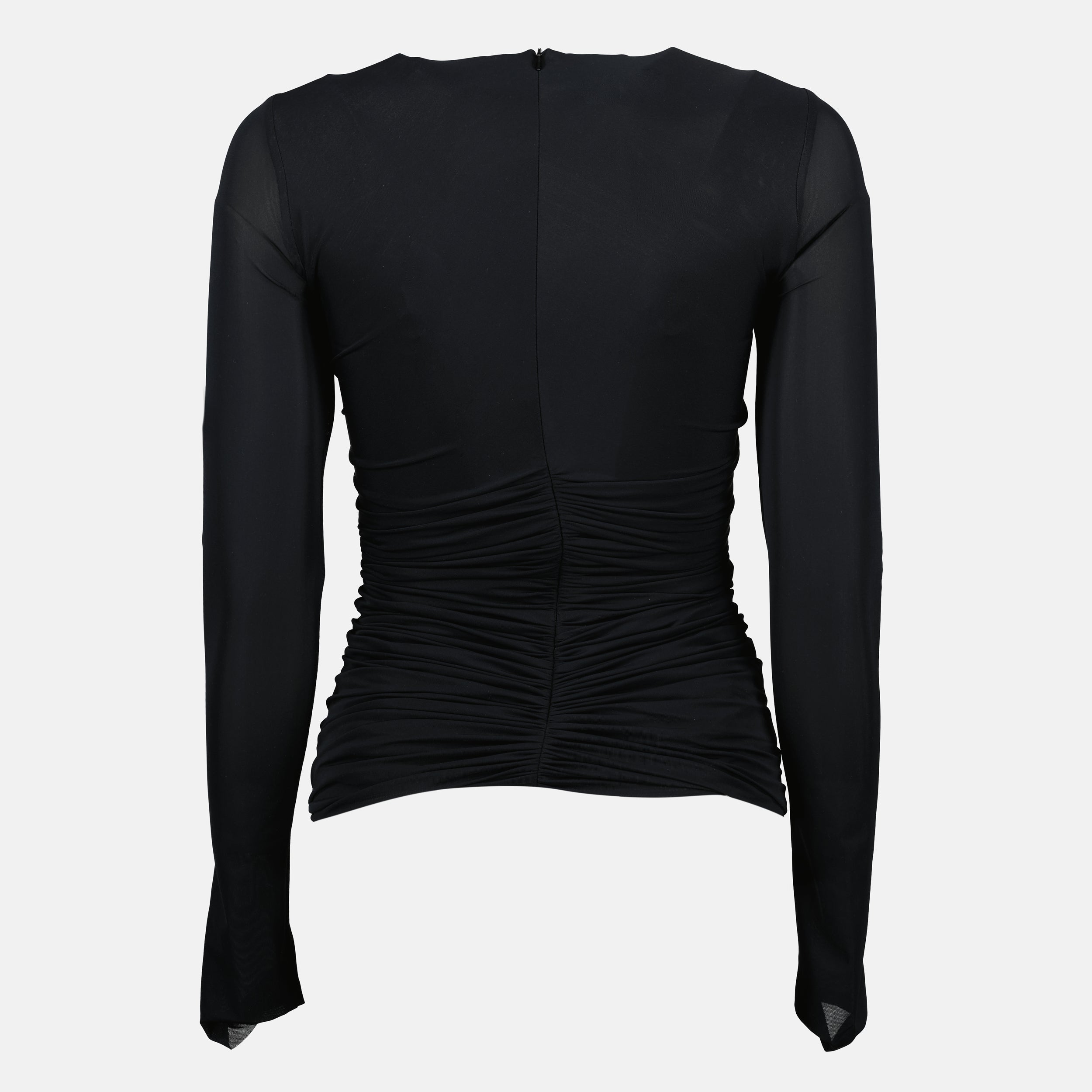 Christopher Esber, Top Hollow Venus, black mesh top, sculptural design, fashion