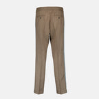 Image of Chevron Brown Pants by Drole De Monsieur for Men - Season Autumn-Winter 2025 - Back View