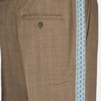 Image of Chevron Brown Pants by Drole De Monsieur for Men - Season Autumn-Winter 2025 - Detail View 1