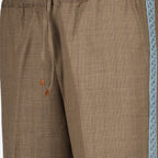 Image of Chevron Brown Pants by Drole De Monsieur for Men - Season Autumn-Winter 2025 - Detail View 2