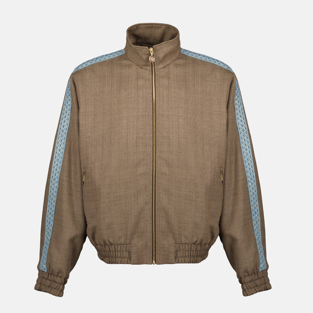 chevron brown jacket drole de monsieur men 15636663107964