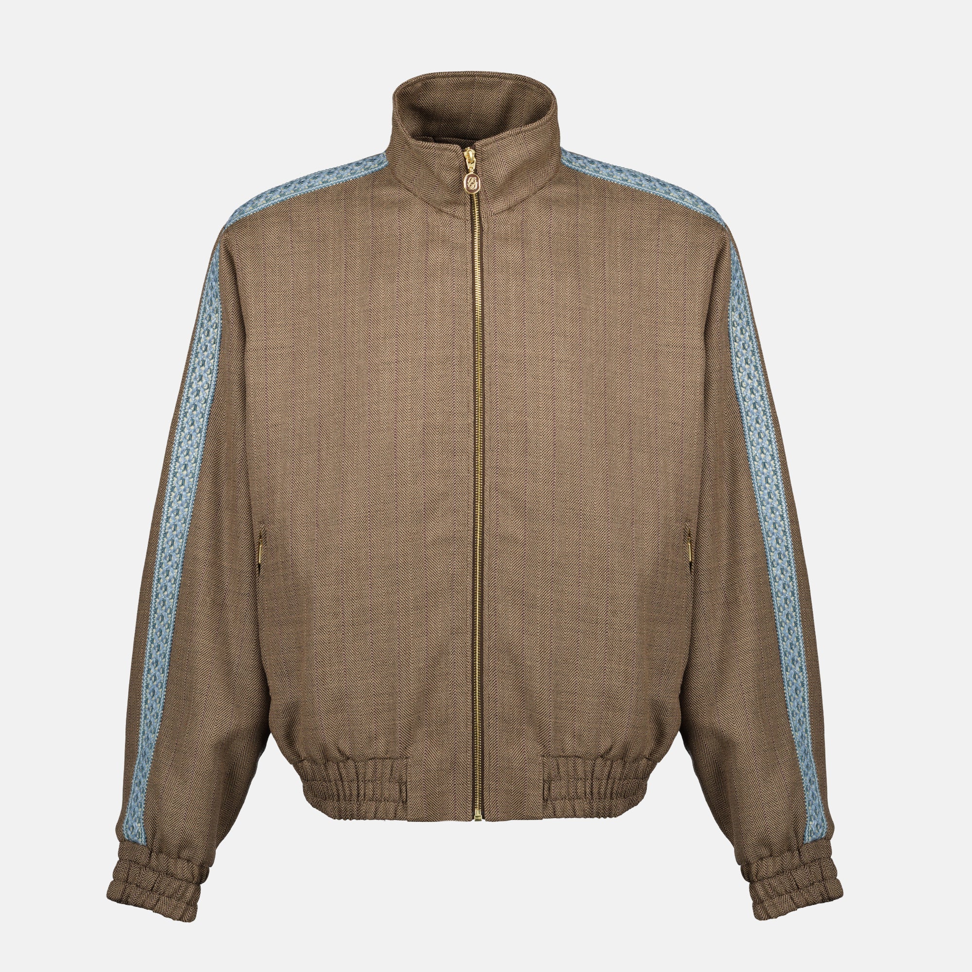 chevron brown jacket drole de monsieur men 15636663107964