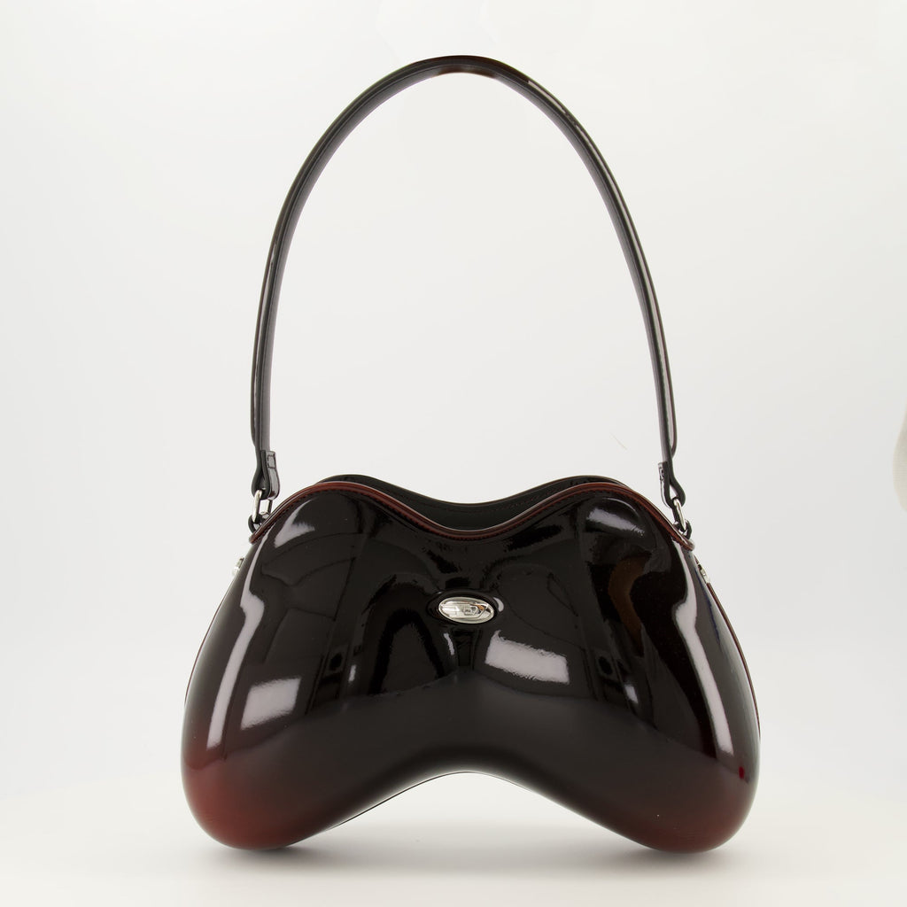 Bilde av Double-D Bordeaux veske av Diesel for kvinner - Sesong Høst-Vinter 2025 - Foran Utsikt