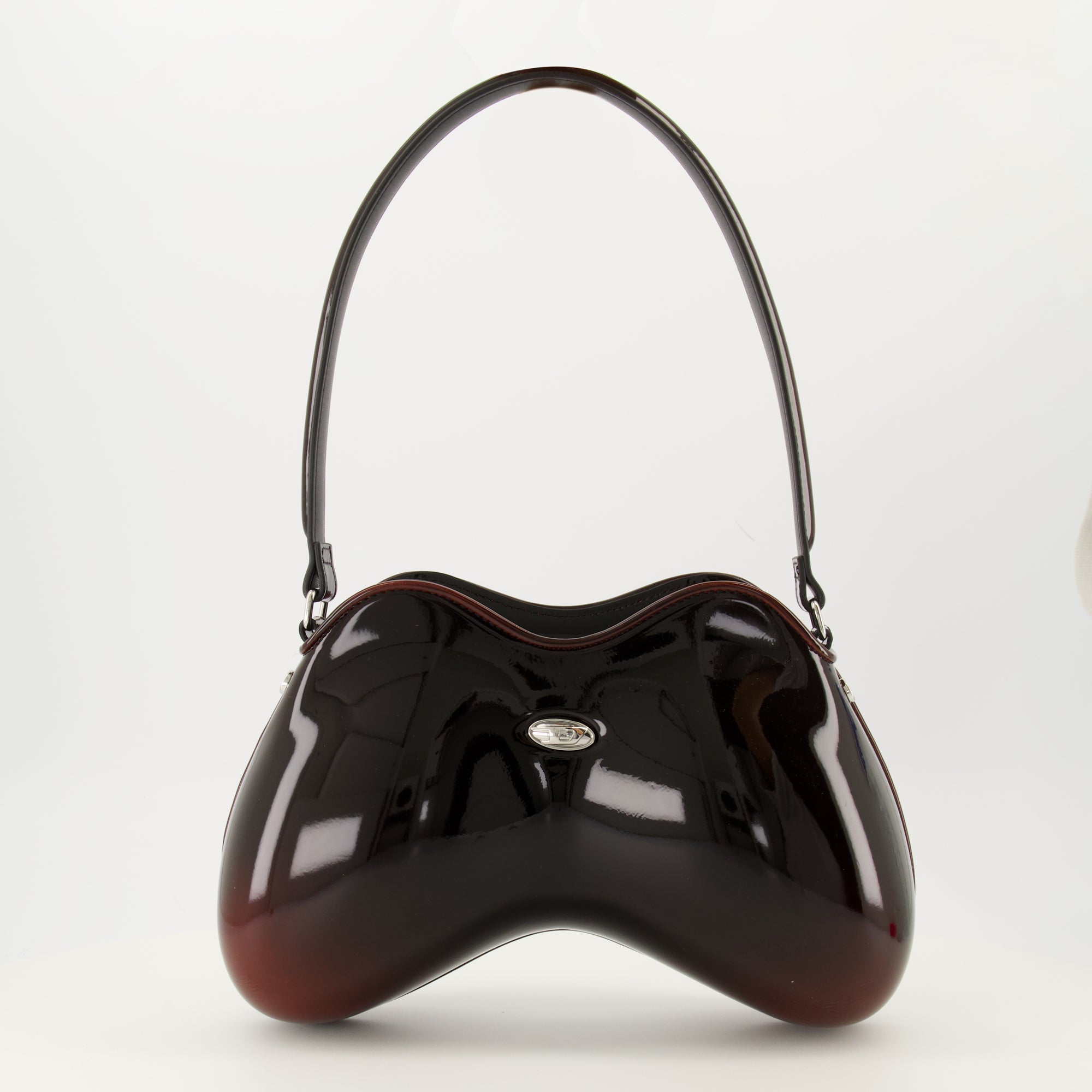 Diesel bag, bordeaux handbag, Double-D bag, polyurethane purse, women's accessories