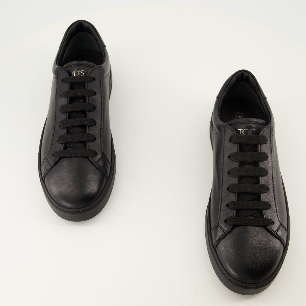 black leather sneakers tods men 15545372868988