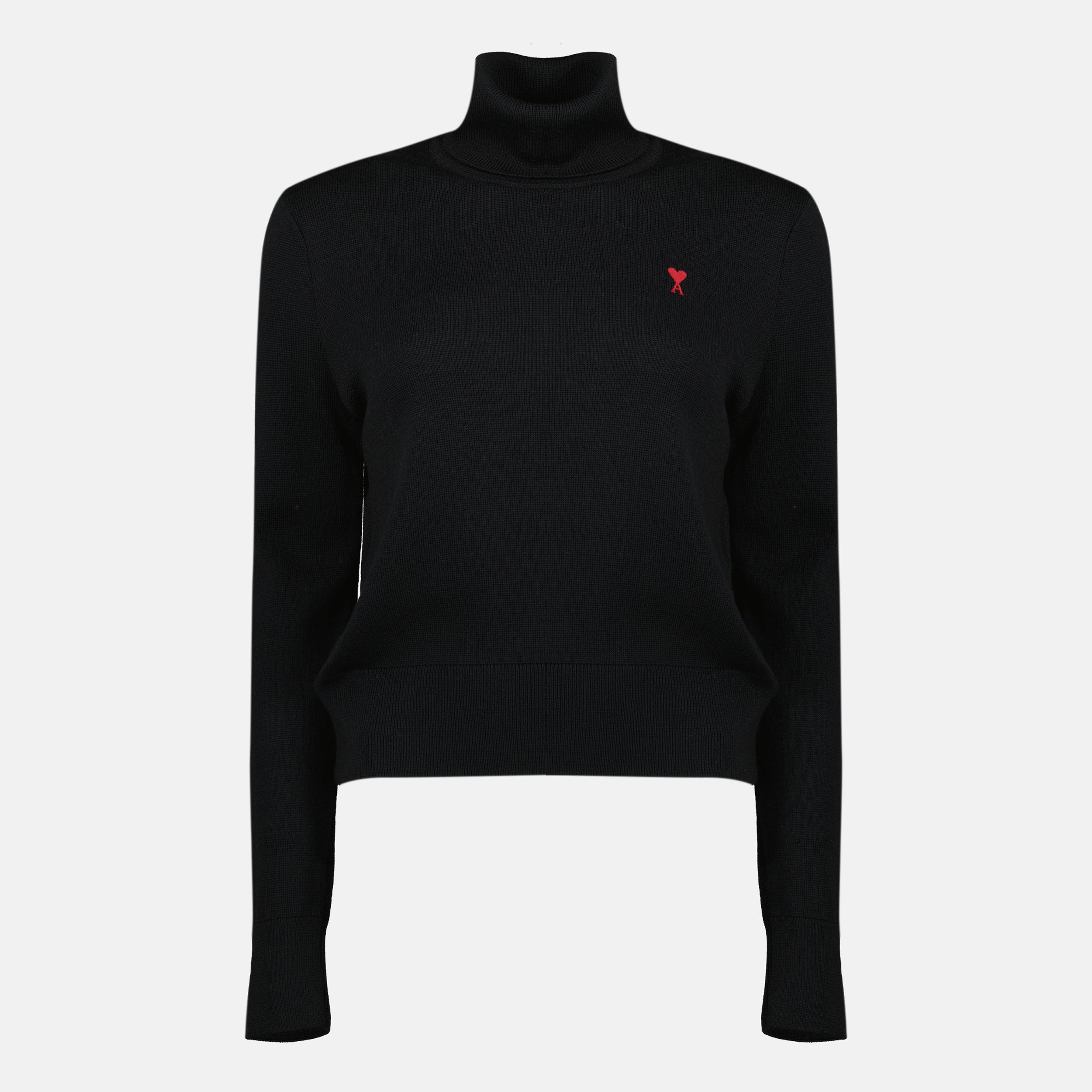 ami de coeur black roll neck sweater we in style ami paris women 15618303951228