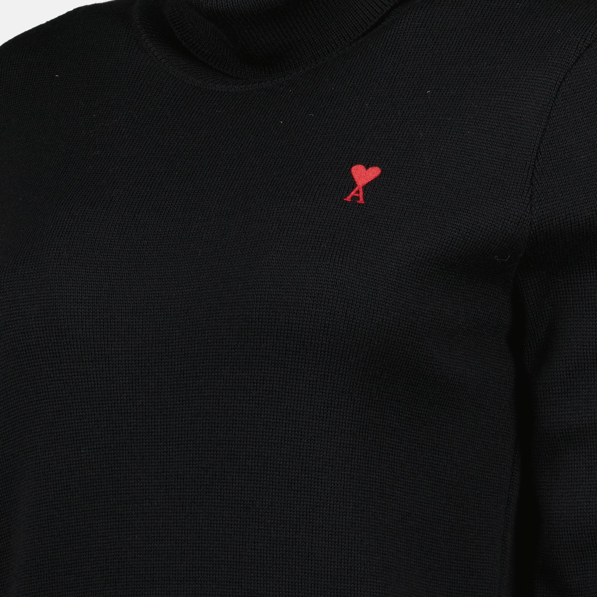 ami de coeur black roll neck sweater we in style ami paris women 15618303951228