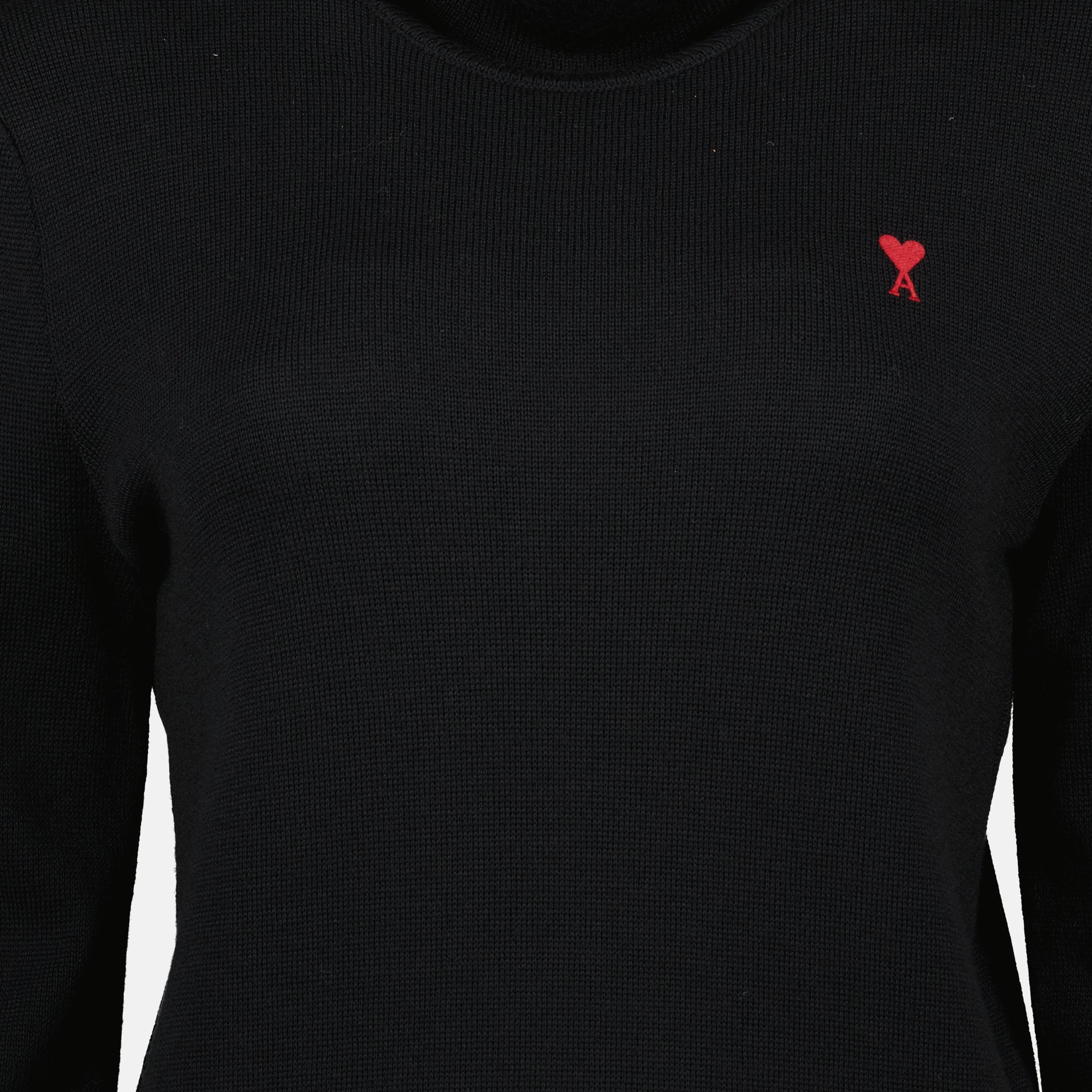 ami de coeur black roll neck sweater we in style ami paris women 15618303951228