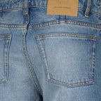Image de Jean Droit en Denim par Ami PARIS pour Hommes - Saison Automne-Hiver 2025 - Détail Vue 1