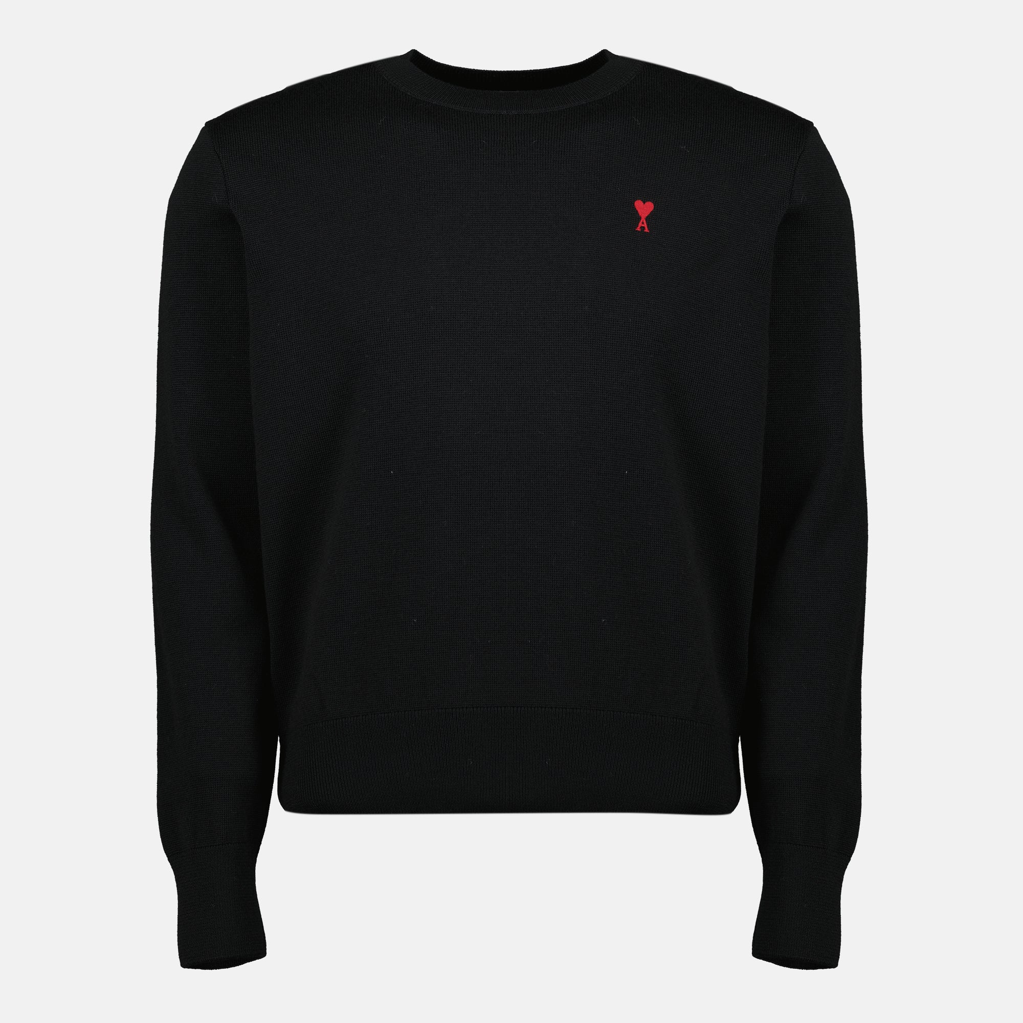 AMI de Coeur Black Sweater, AMI Paris, luxury sweater, wool sweater, fashion essentials