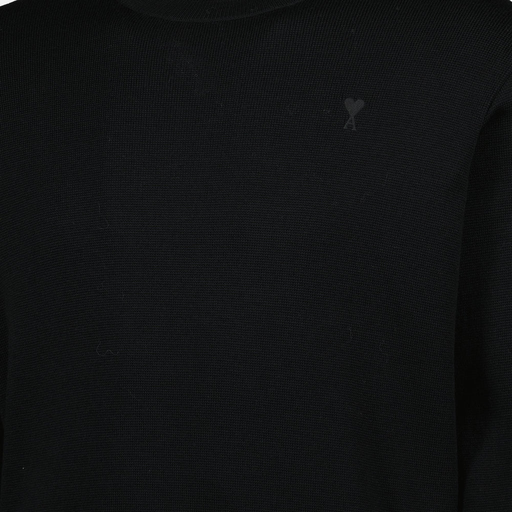AMI Paris sweater, black wool sweater, Ami de Coeur, Autumn-Winter 2025, men's fashion