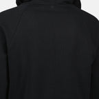 AMI Paris hoodie, organic cotton hoodie, unisex sweatshirt, black hoodie with heart detail, designer casual wear