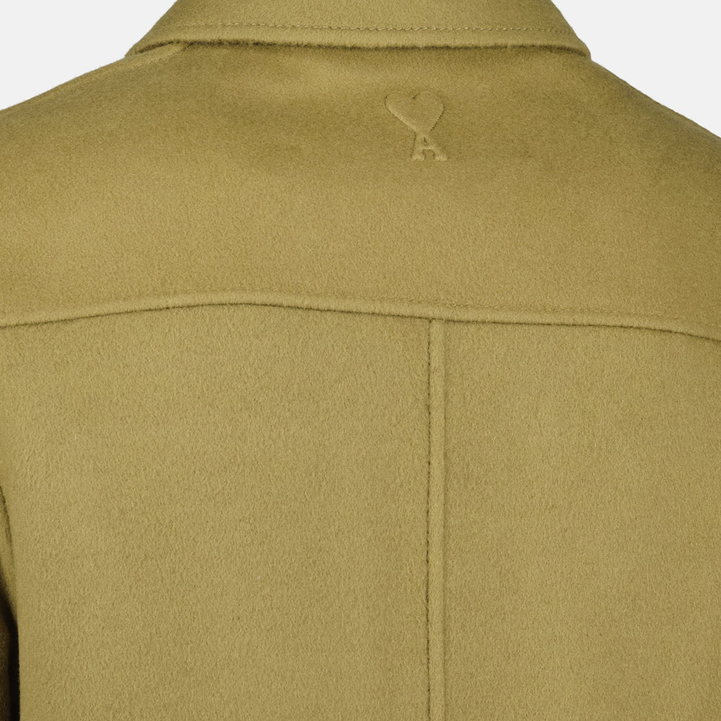 Ami Paris jacket, wool and cashmere outerwear, kaki jacket, Autumn-Winter 2025, men's premium jacket