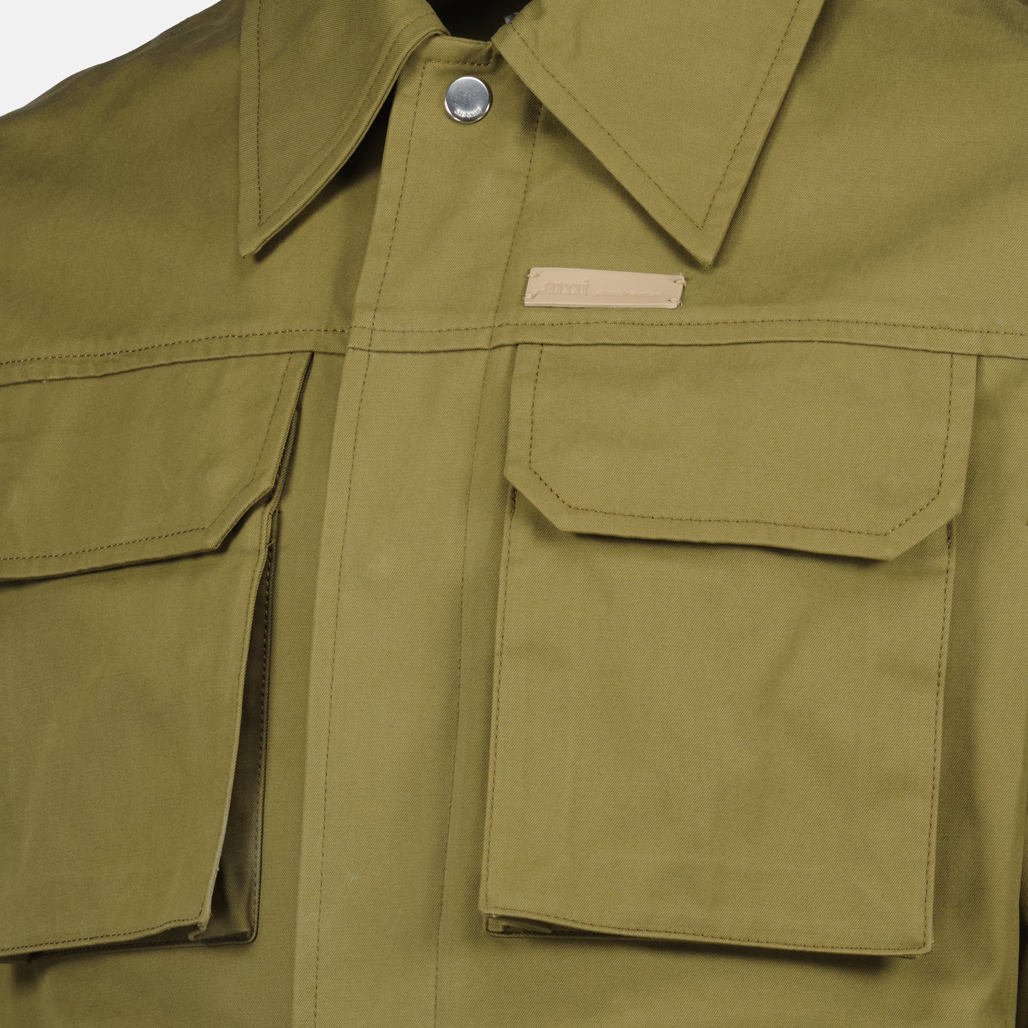 Ami Paris Worker Jacket, Kaki jacket, unisex jacket, cotton jacket, Fall Winter 2025