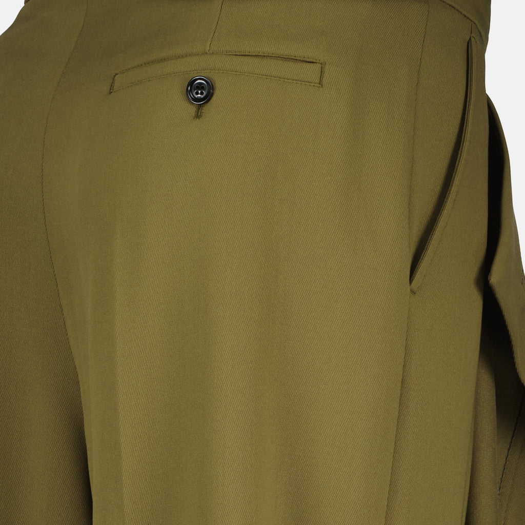 Image of Kaki Wide-leg Pants by Ami PARIS for Women - Season Autumn-Winter 2025 - Product detail view 3