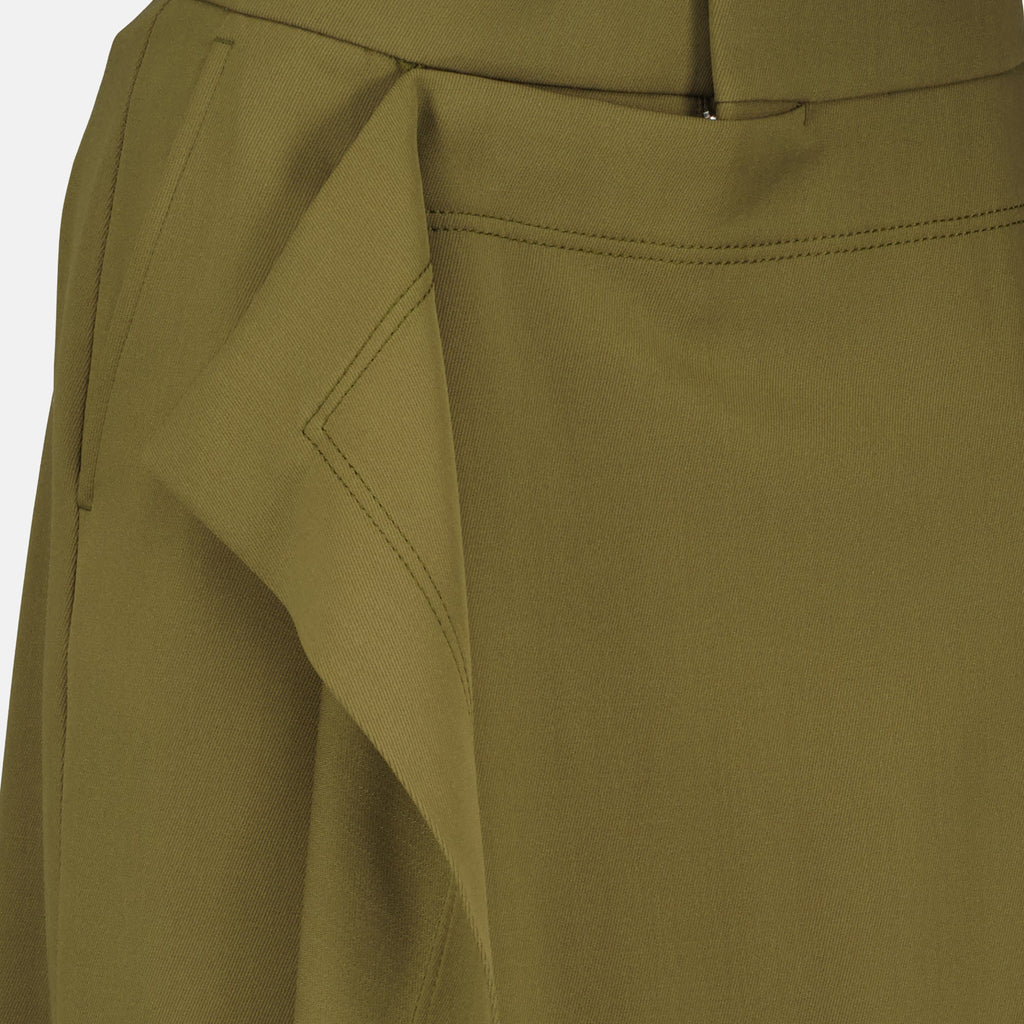 Image of Kaki Wide-leg Pants by Ami PARIS for Women - Season Autumn-Winter 2025 - Product detail view 2