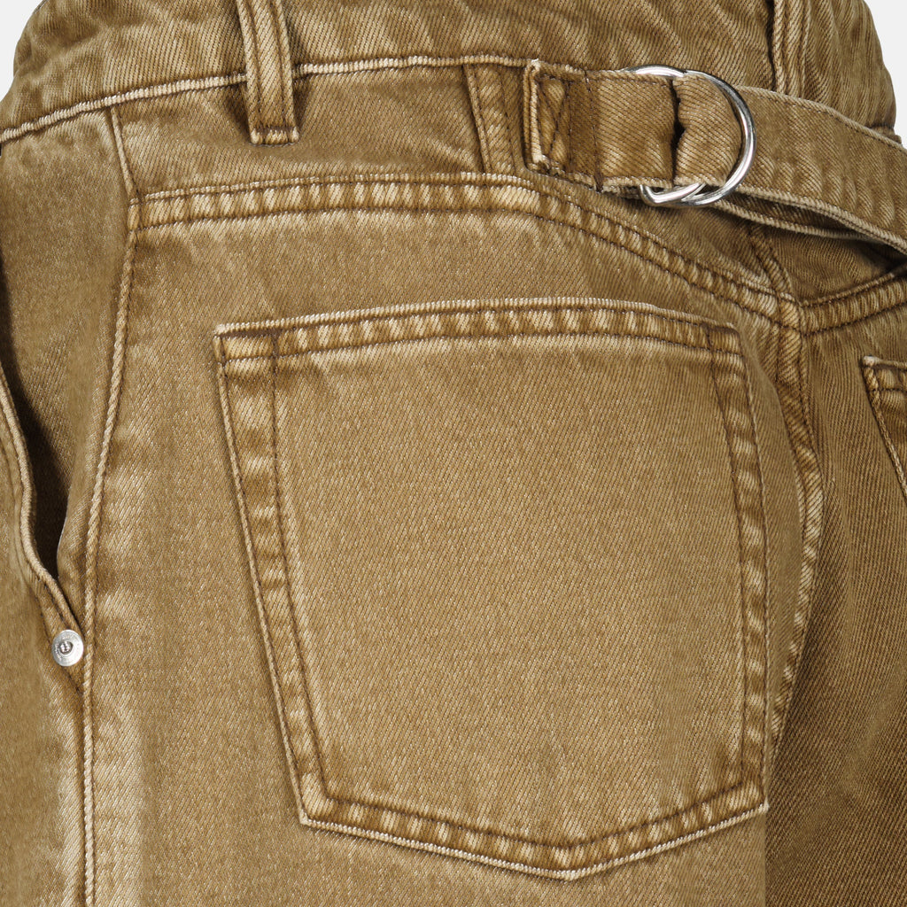 brown denim bermuda shorts ami paris women 15636490322300