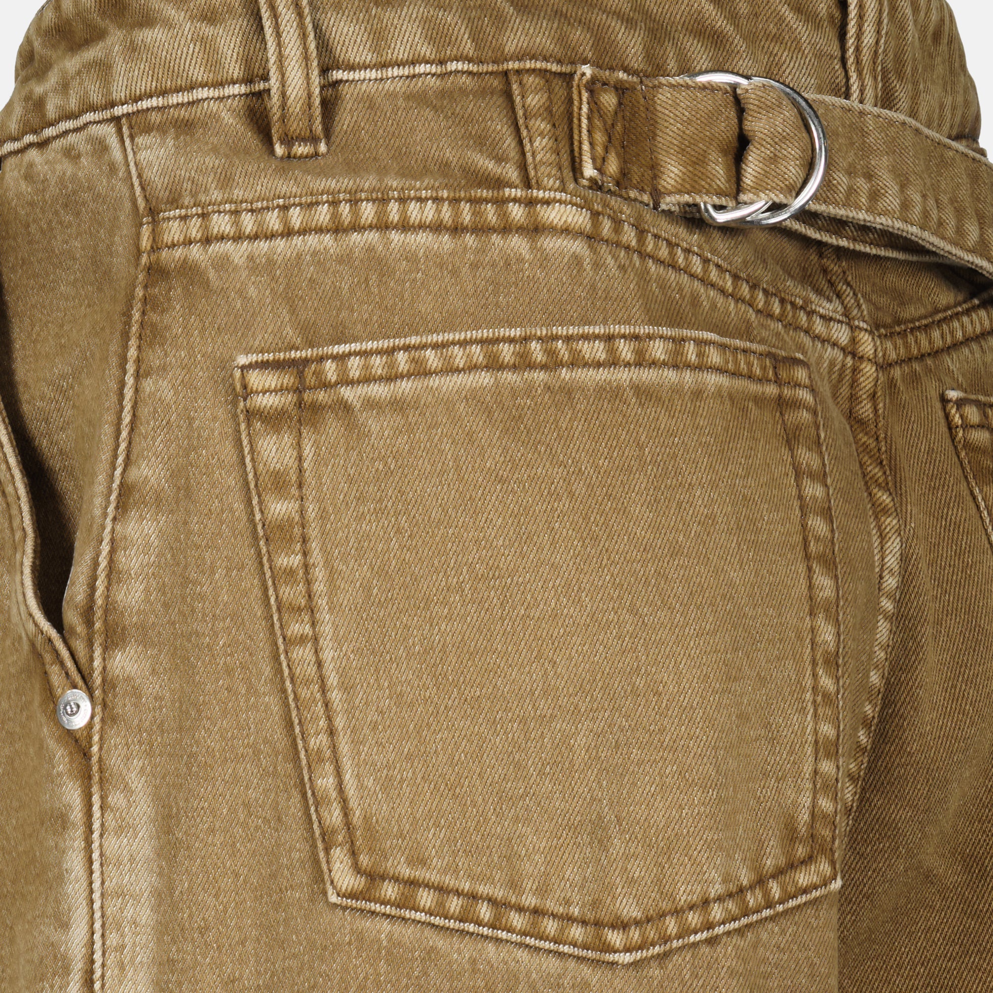 brown denim bermuda shorts ami paris women 15636490322300