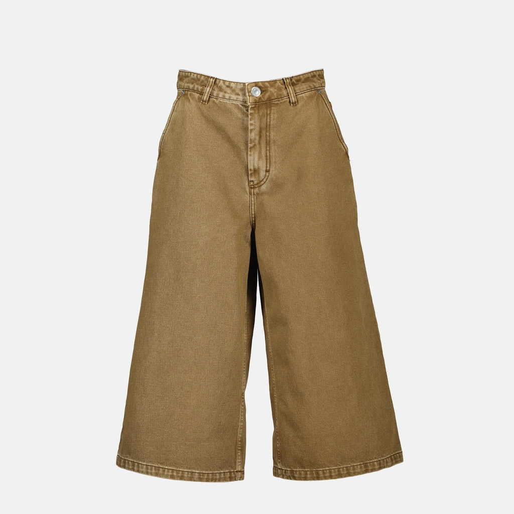 brown denim bermuda shorts ami paris women 15636490322300