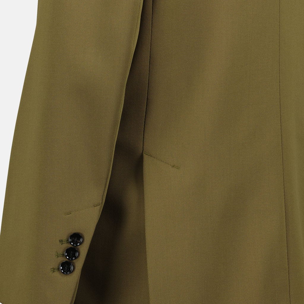 Blazer Kaki a Due Bottoni