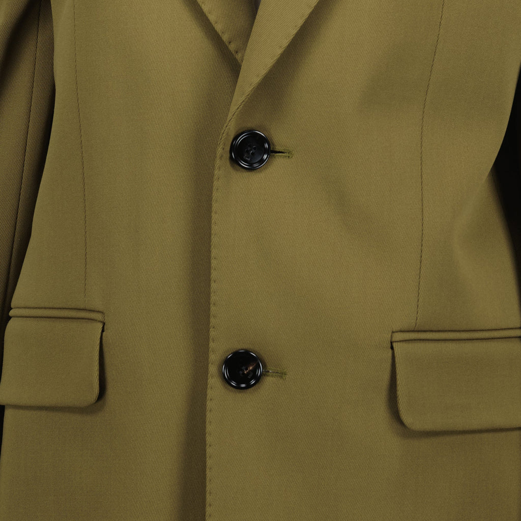 Blazer Kaki a Due Bottoni