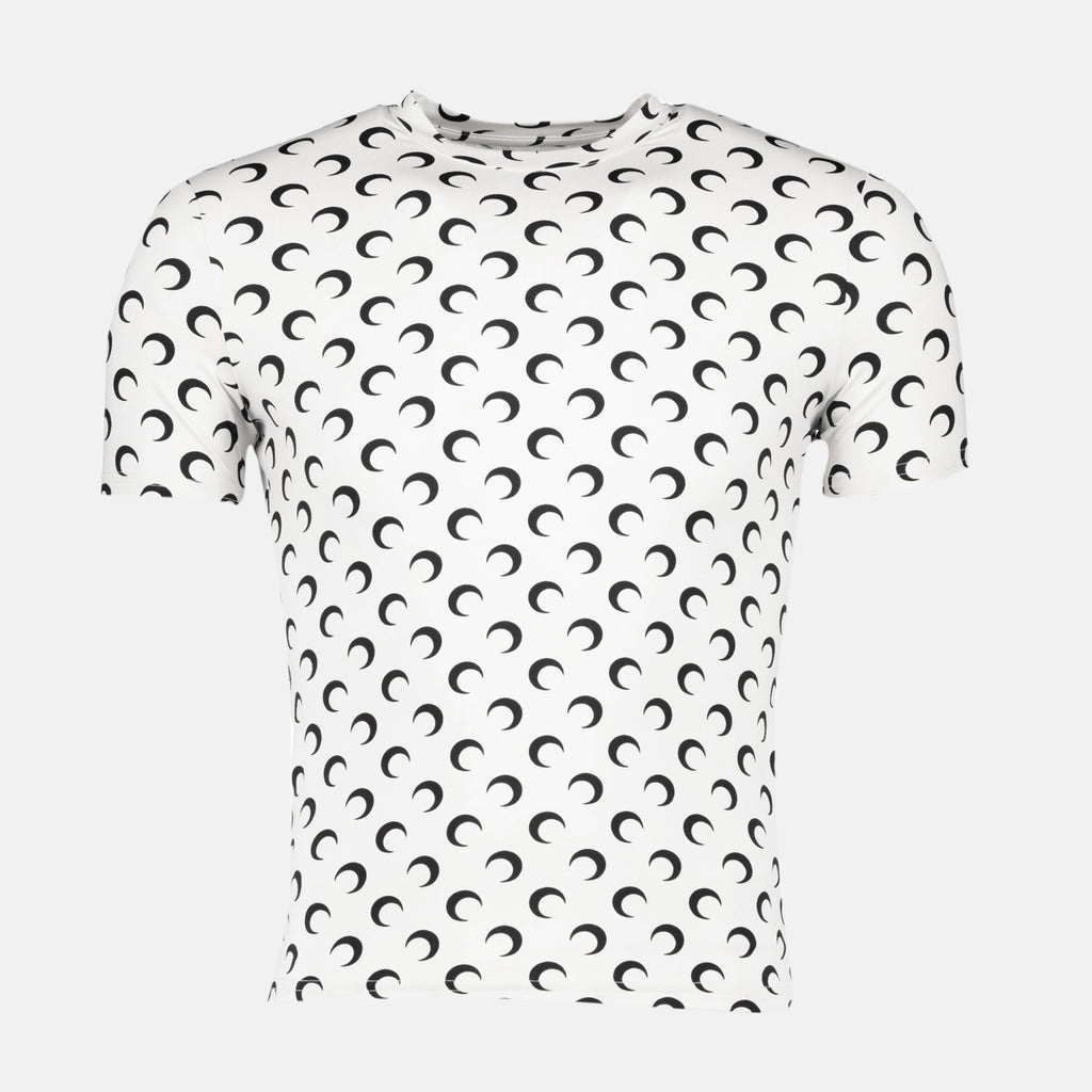 moon print top, marine serre shirt, unisex fashion, autumn winter collection, polyamide elastane