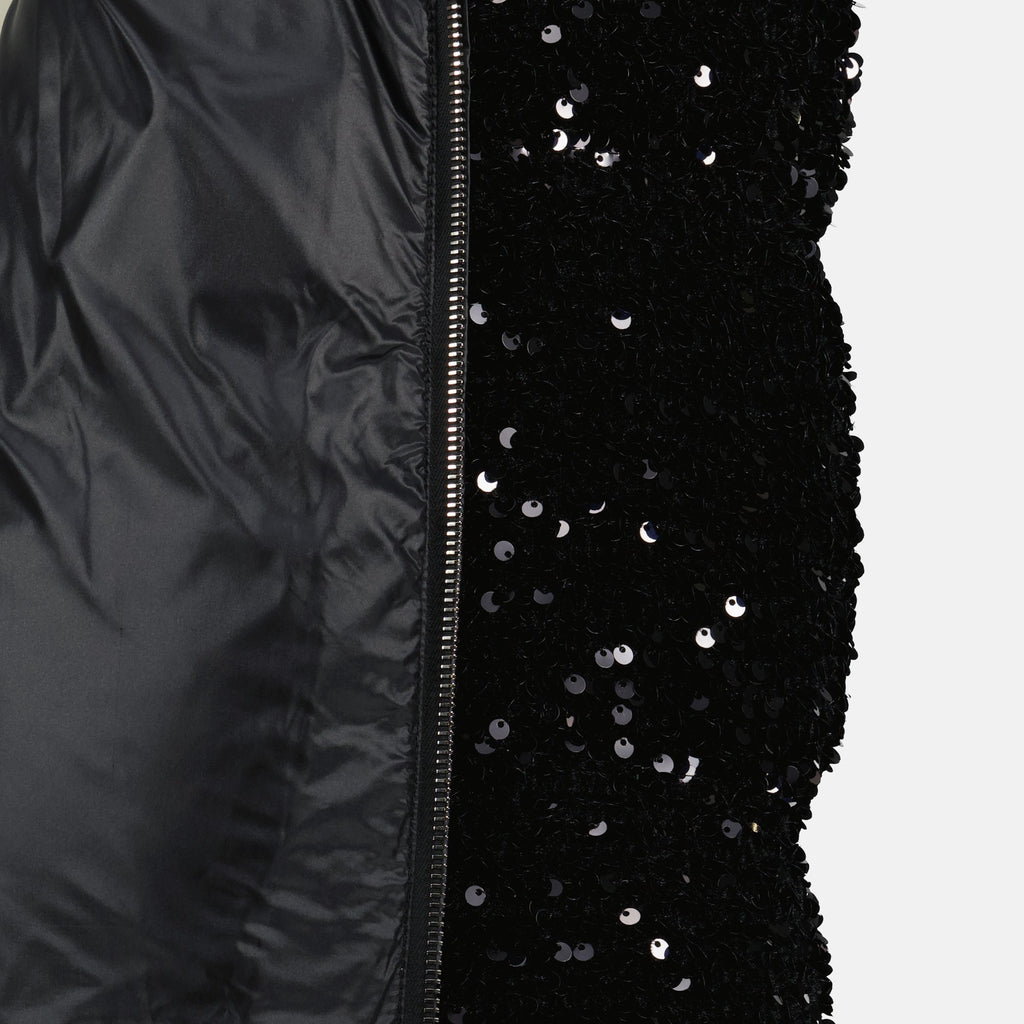 Moncler jacket, puffer coat, sequin outerwear, Autumn-Winter fashion, women's winter jacket