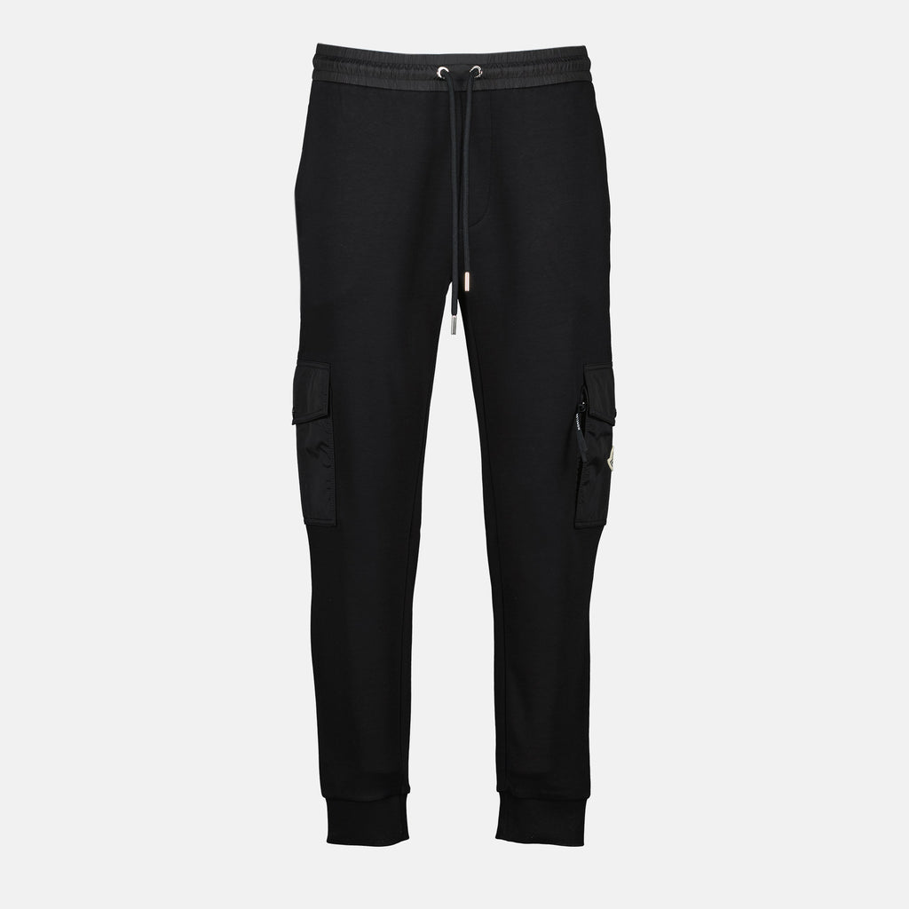 Moncler jogging pants, men's black pants, cotton jogging trousers, autumn winter 2025 fashion, casual luxury clothing