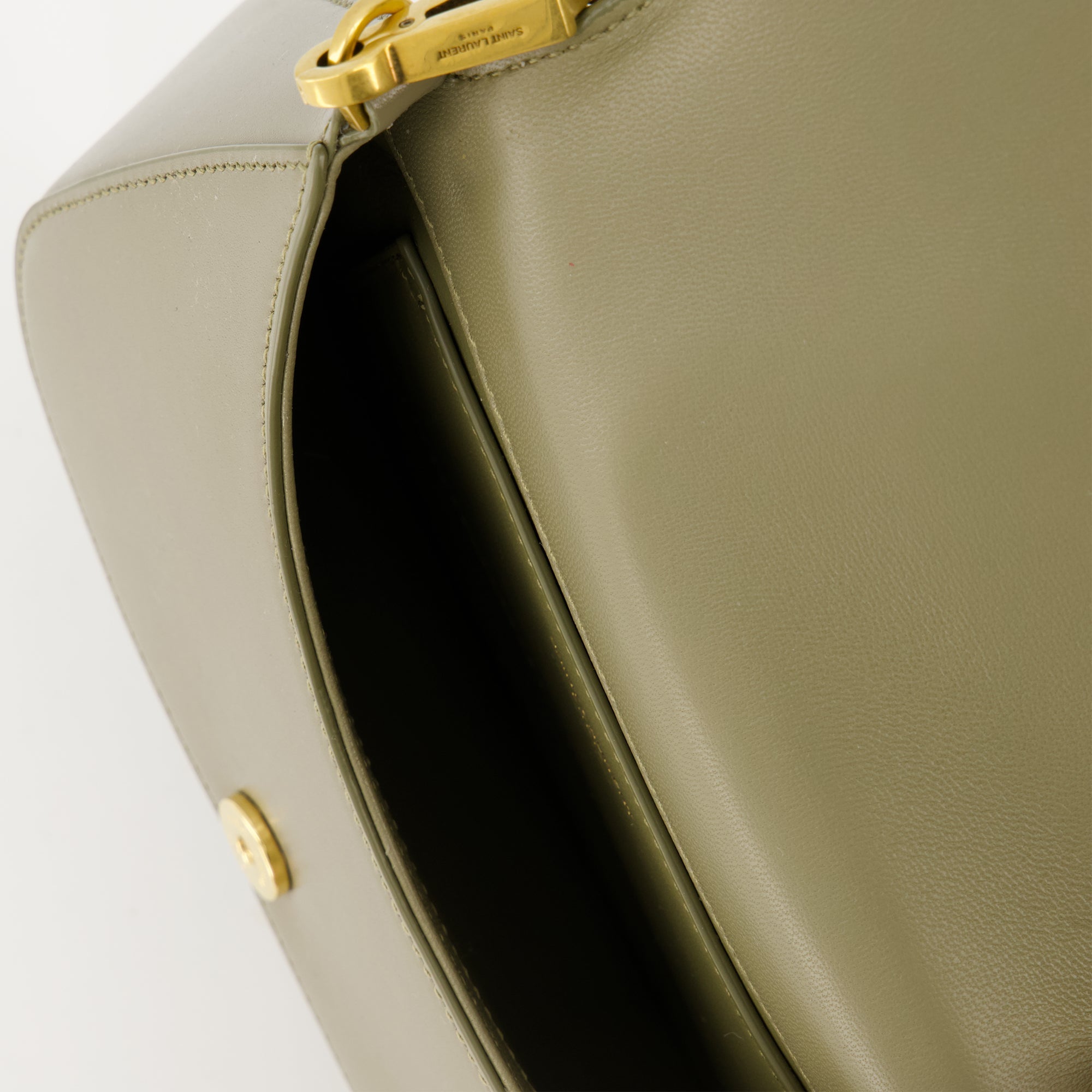Image of Volatire Kaki Mini Bag by Saint Laurent for Women - Season Autumn-Winter 2025 - Detail View 1